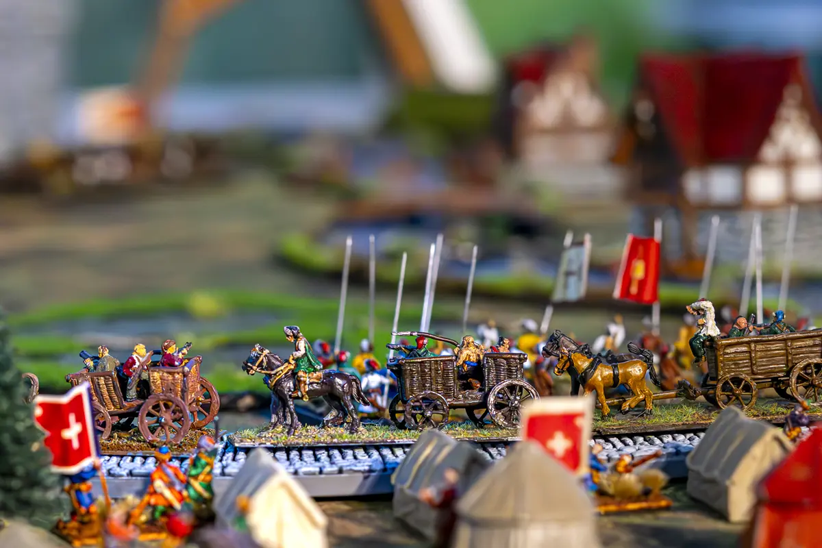 Turniej „Ogniem i Mieczem” 2024 – makieta bitewna na Zamku Suskim